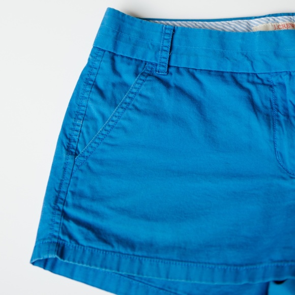 J Crew Chino Broken-In Blue Shorts Size 4 - Picture 2 of 11